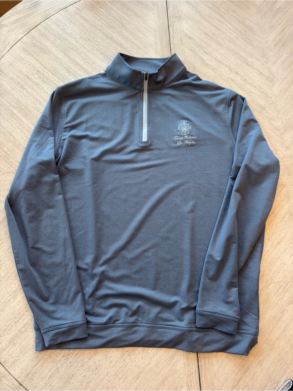 Peter millar never worn Men's blue Quarter-Zip Performance top- trump national